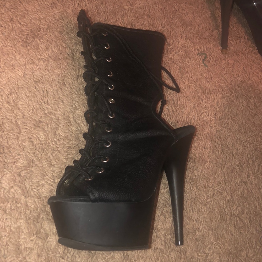 Black platform heels